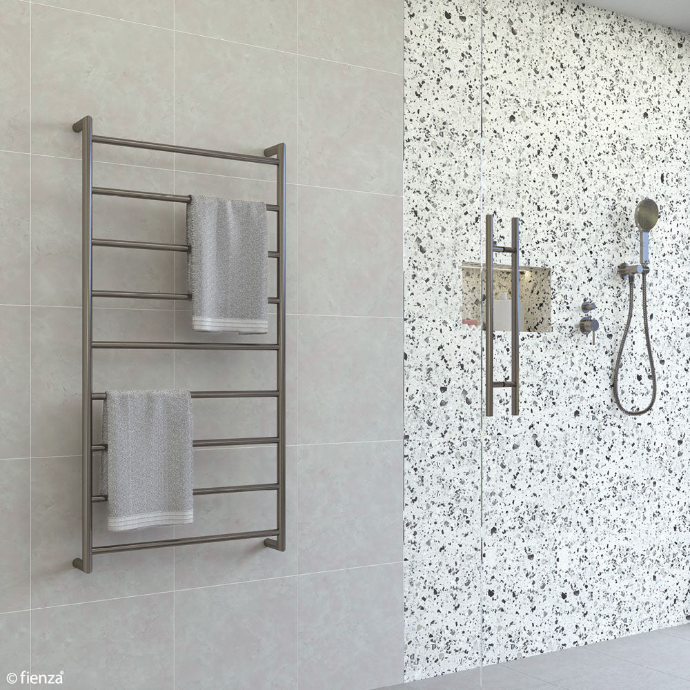 Fienza Kaya Heated Towel Rail, 600 x 1200mm, Gun Metal