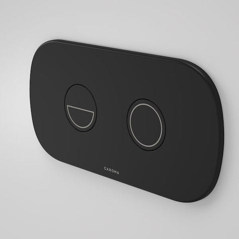 Caroma Contura® II  Invisi Series II® Round DC Dual Flush Button Panel - Black