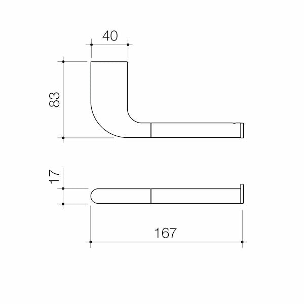 Caroma Contura II Toilet Roll Holder technical drawing