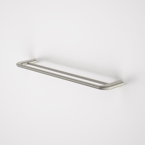 Caroma Contura II 620mm Double Towel Rail - Brushed Nickel