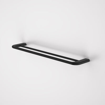 Caroma Contura II 620mm Double Towel Rail - Matte Black
