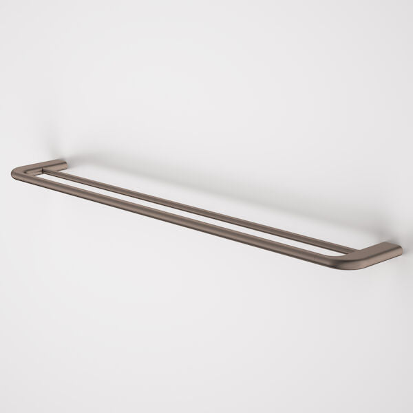 Caroma Contura II 820mm Double Towel Rail - Brushed Bronze