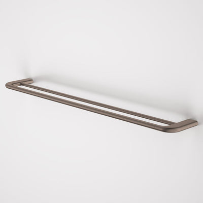 Caroma Contura II 820mm Double Towel Rail - Brushed Bronze