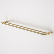 Caroma Contura II 820mm Double Towel Rail - Brushed Brass