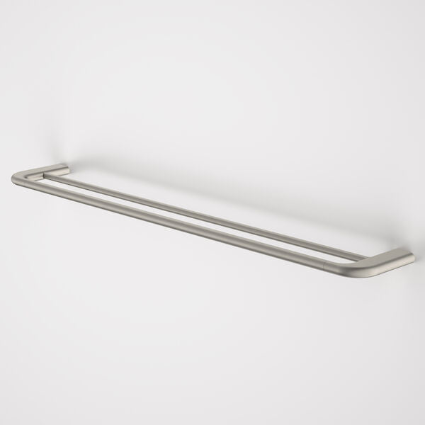 Caroma Contura II 820mm Double Towel Rail - Brushed Nickel