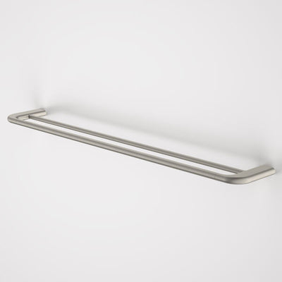 Caroma Contura II 820mm Double Towel Rail - Brushed Nickel