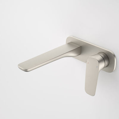 Caroma Contura II Wall Basin/Bath Mixer 180mm - Brushed Nickel