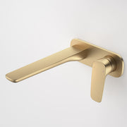 Caroma Contura II Wall Basin/Bath Mixer 220mm - Brushed Brass