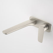 Caroma Contura II Wall Basin/Bath Mixer 220mm - Brushed Nickel