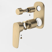 Caroma Contura II Bath/Shower Mixer with Diverter Trim Kit - Brushed Brass