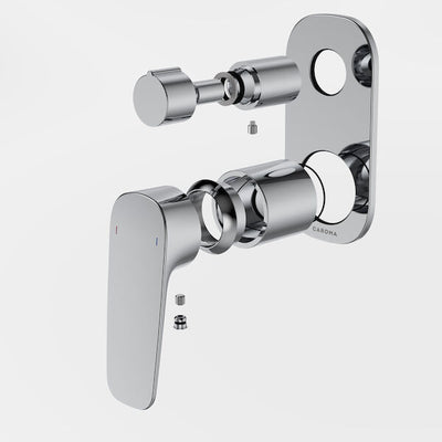 Caroma Contura II Bath/Shower Mixer with Diverter - Trim Kit - Chrome