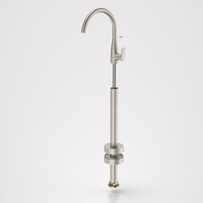 Caroma Contura II Freestanding Bath Filler - Trim Kit - Brushed Nickel