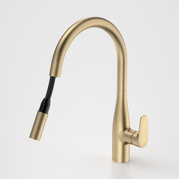 Caroma Contura® II Pull Out Sink Mixer - Brushed Brass