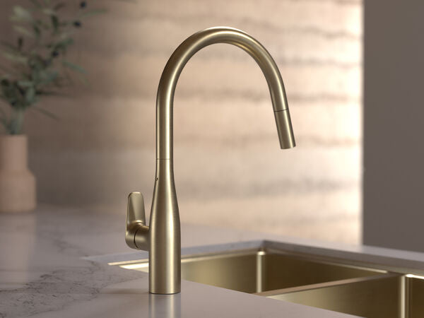 Caroma Contura® II Pull Out Sink Mixer - Brushed Brass