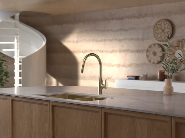 Caroma Contura® II Pull Out Sink Mixer - Brushed Brass