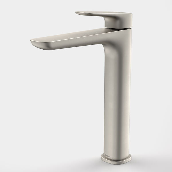 Caroma Contura II Tower Basin Mixer - Brushed Nickel