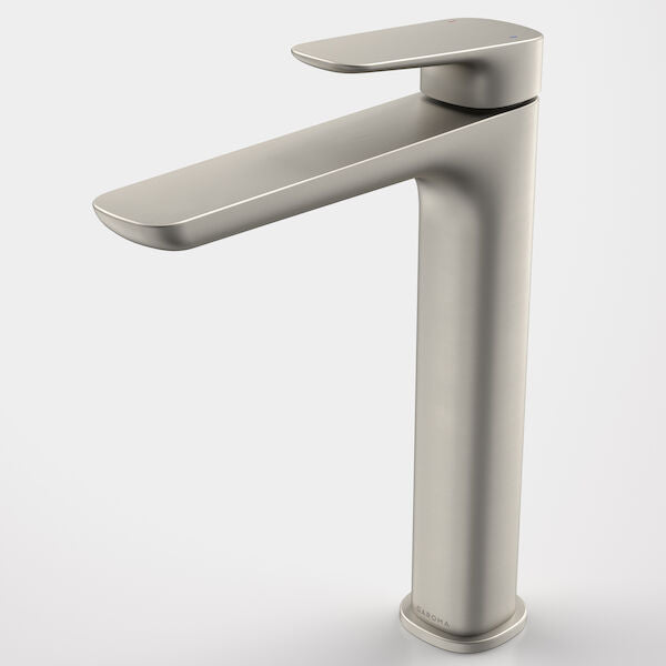 Caroma Contura II Tower Basin Mixer - Brushed Nickel detail