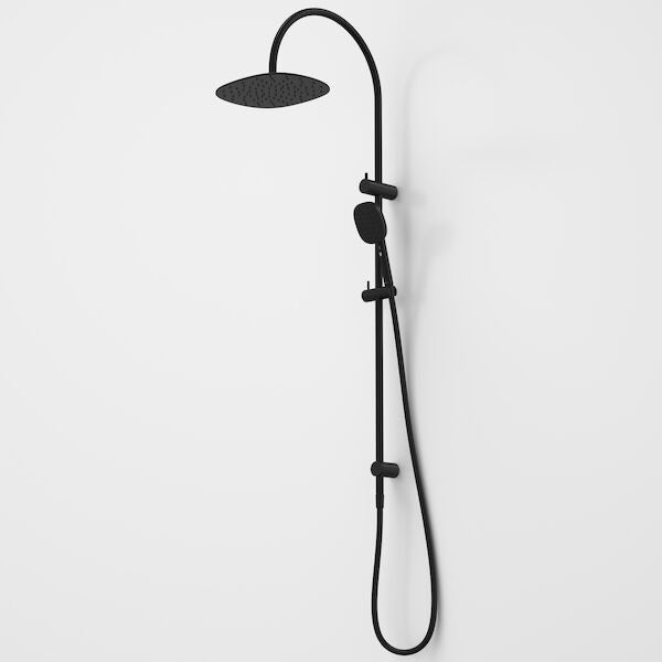 Caroma Contura II Rail Shower with Overhead - Matte Black