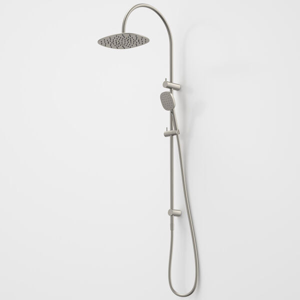 Caroma Contura II Rail Shower with Overhead - Brushed Nickel