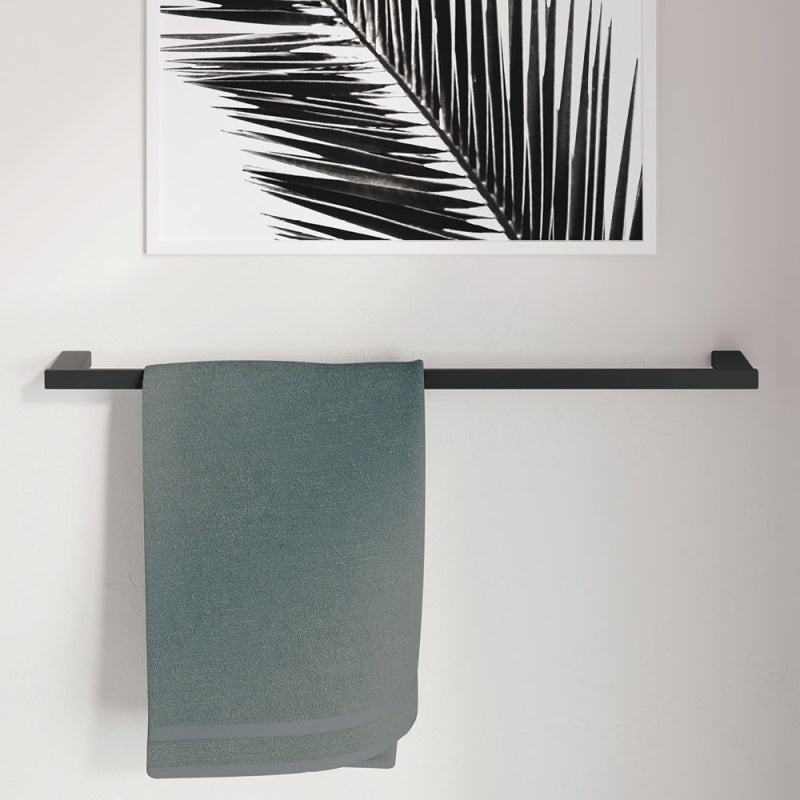 Fienza Tono Single Towel Rail Matte Black