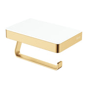 Fienza Tono Toilet Roll Holder with Glass Shelf Urban Brass