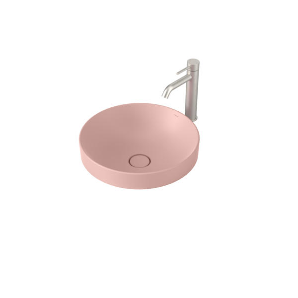 Liano II 400mm Round Inset Basin – Matte Pink (Special Order)