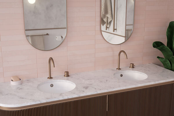 Liano II 440mm Round Under/Over Counter Basin - Matte White (with Overflow)