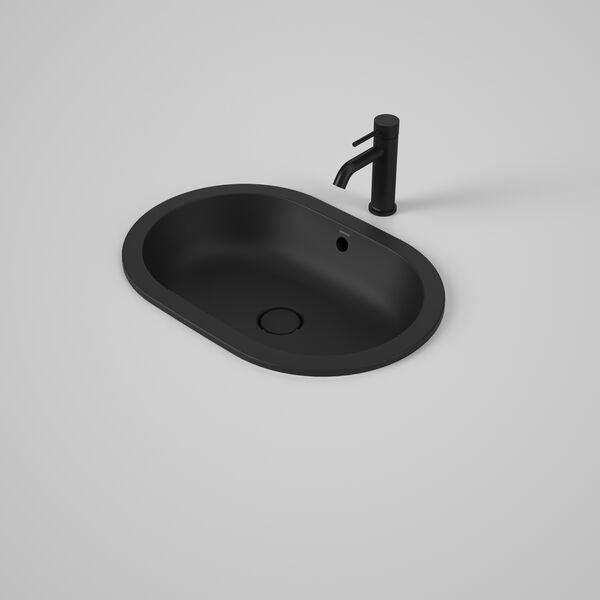 Liano II 580mm Pill Under/Over Counter Basin – Matte Black (with Overflow)