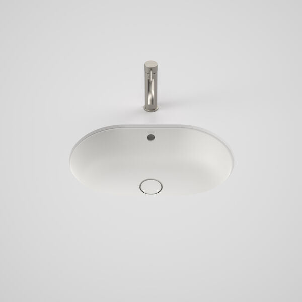 Liano II 580mm Pill Under/Over Counter Basin – Matte White (with Overflow)