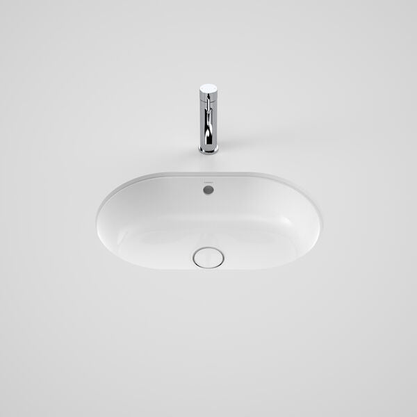 Liano II 580mm Pill Under/Over Counter Basin – White (with Overflow)