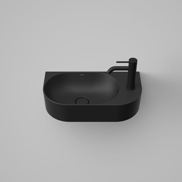 Liano II Hand Wall Basin (1 Tap Hole) – Matte Black (with Overflow)