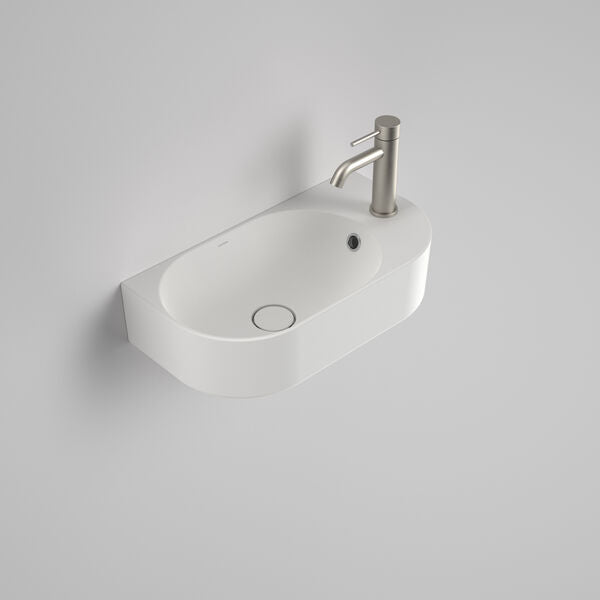 Liano II Hand Wall Basin (1 Tap Hole) – Matte White (with Overflow)