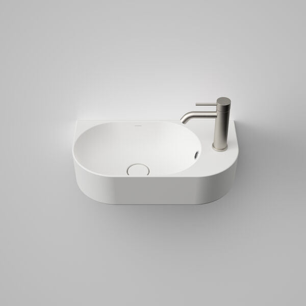 Liano II Hand Wall Basin (1 Tap Hole) – Matte White (with Overflow)