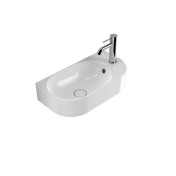 Liano II Hand Wall Basin (1 Tap Hole) – White (with Overflow)