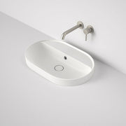 Liano II 600mm Pill Inset Basin with Tap Landing (0 Tap Hole) – Matte White (with Overflow)