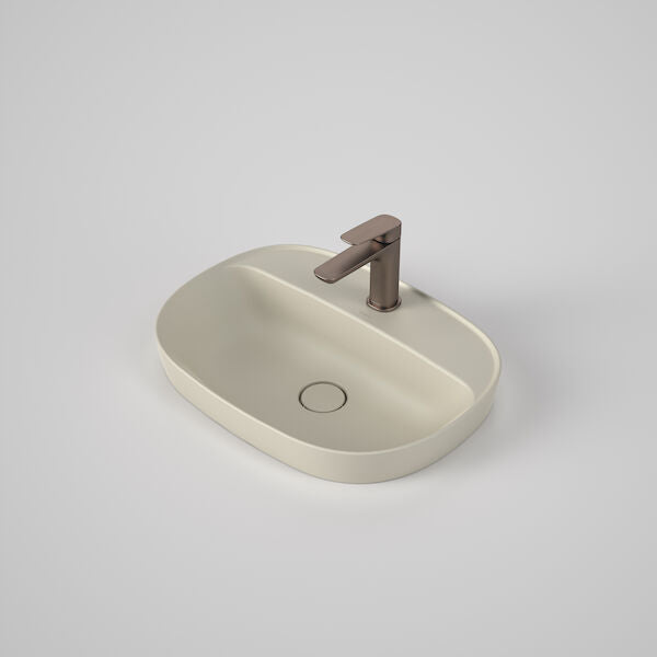 Caroma Contura® II 530mm Inset Basin with Tap Landing (1 Tap Hole) - Matte Clay