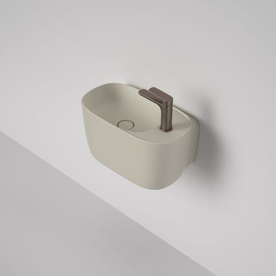 Caroma Contura® II Hand Wall Basin (1 Tap Hole) - Matte Clay
