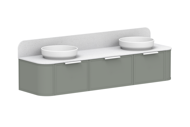 ADP Flo Wall Hung Vanity 12mm Durasein Benchtop