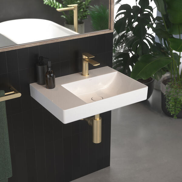 Caroma Urbane® II Left Hand Shelf Wall Basin (No Tap Hole)