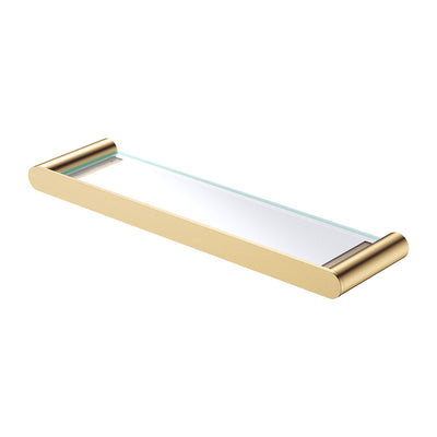 Fienza Empire Slim Glass Shower Shelf Urban Brass