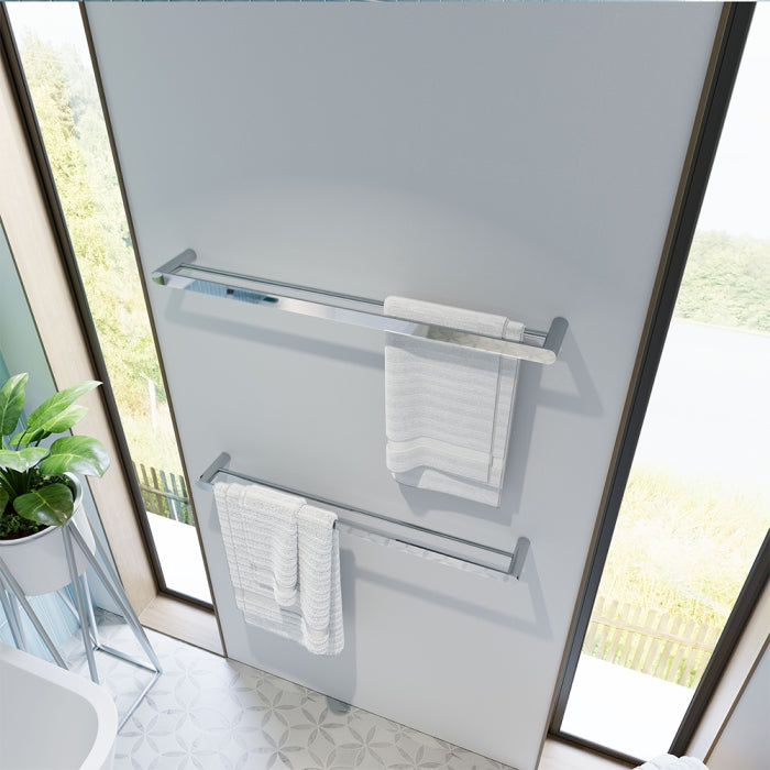 Fienza Empire Slim Double Towel Rail 800mm Chrome