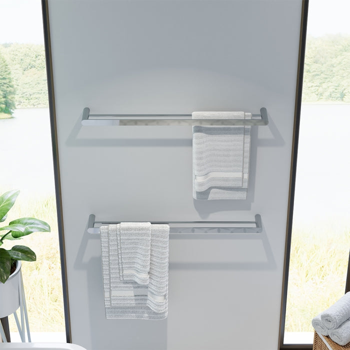 Fienza Empire Slim Double Towel Rail 800mm Chrome