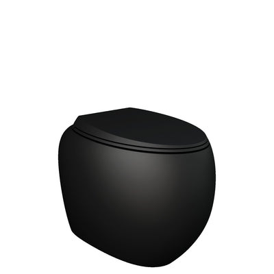 Fienza Rak Cloud Wall Faced Toilet Suite Matte Black Pan Only