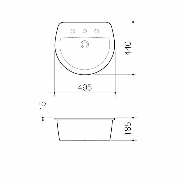 Cosmo Vanity Basin - 3TH