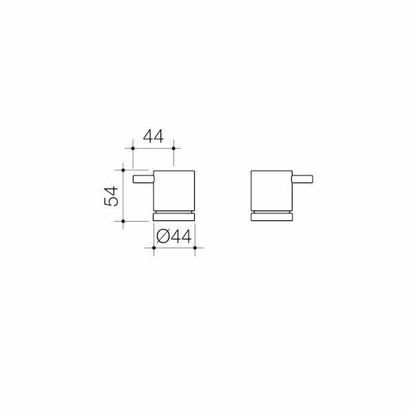 Caroma Luna Lever Basin Top Assemblies technical drawing