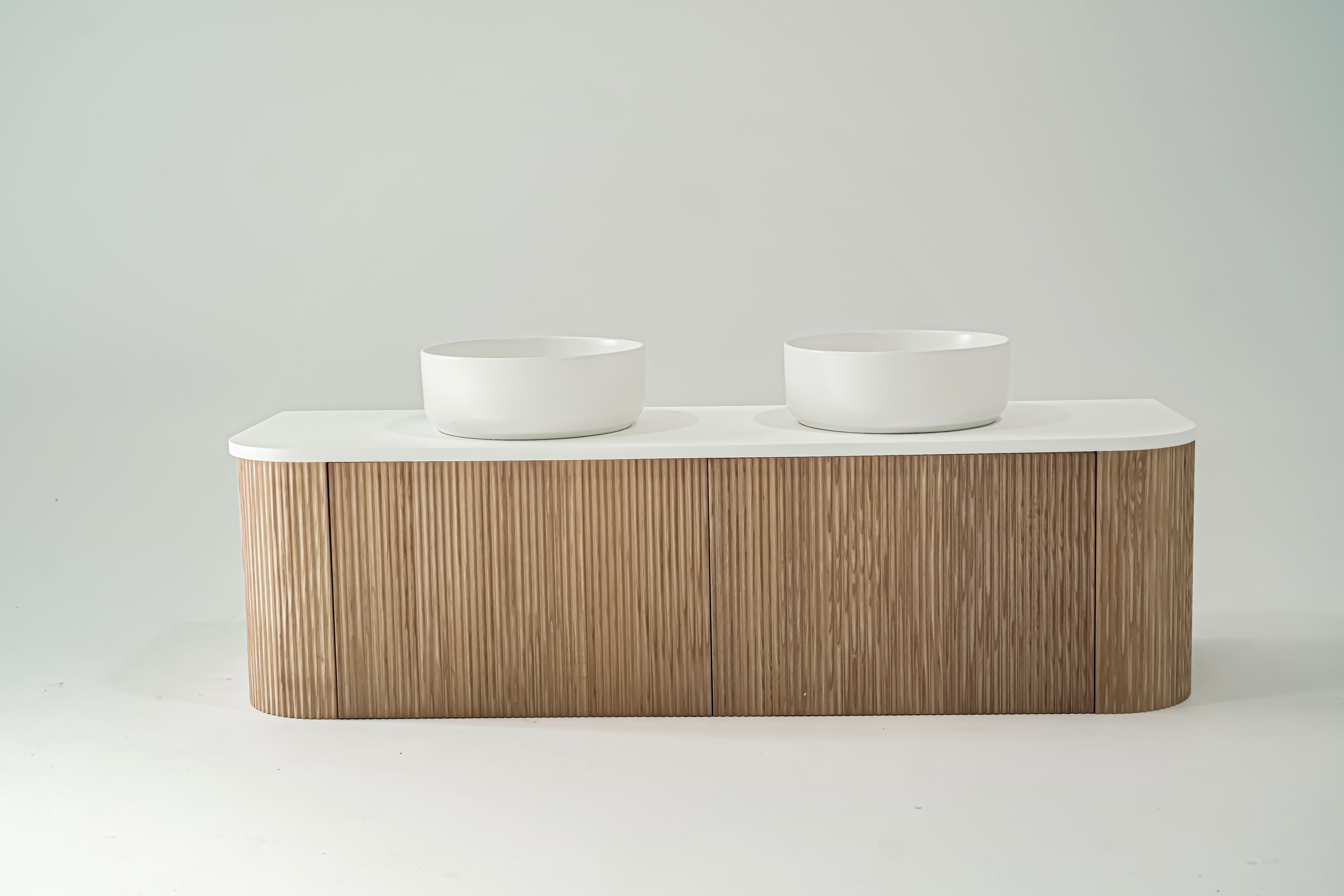 1500mm Portofino Oak Flute Vanity Unit