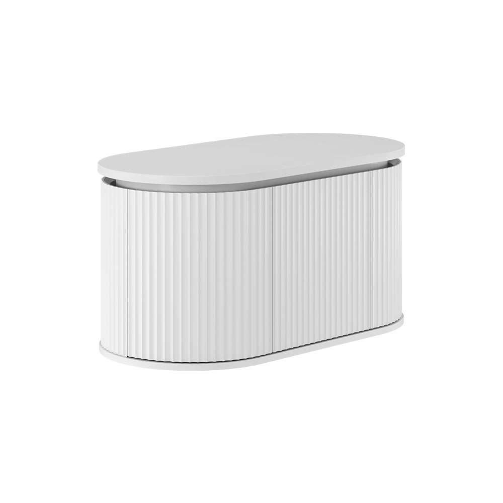 Fienza Empire Pill Satin White Wall Hung Vanity