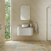 Fienza Empire Pill Satin White Wall Hung Vanity