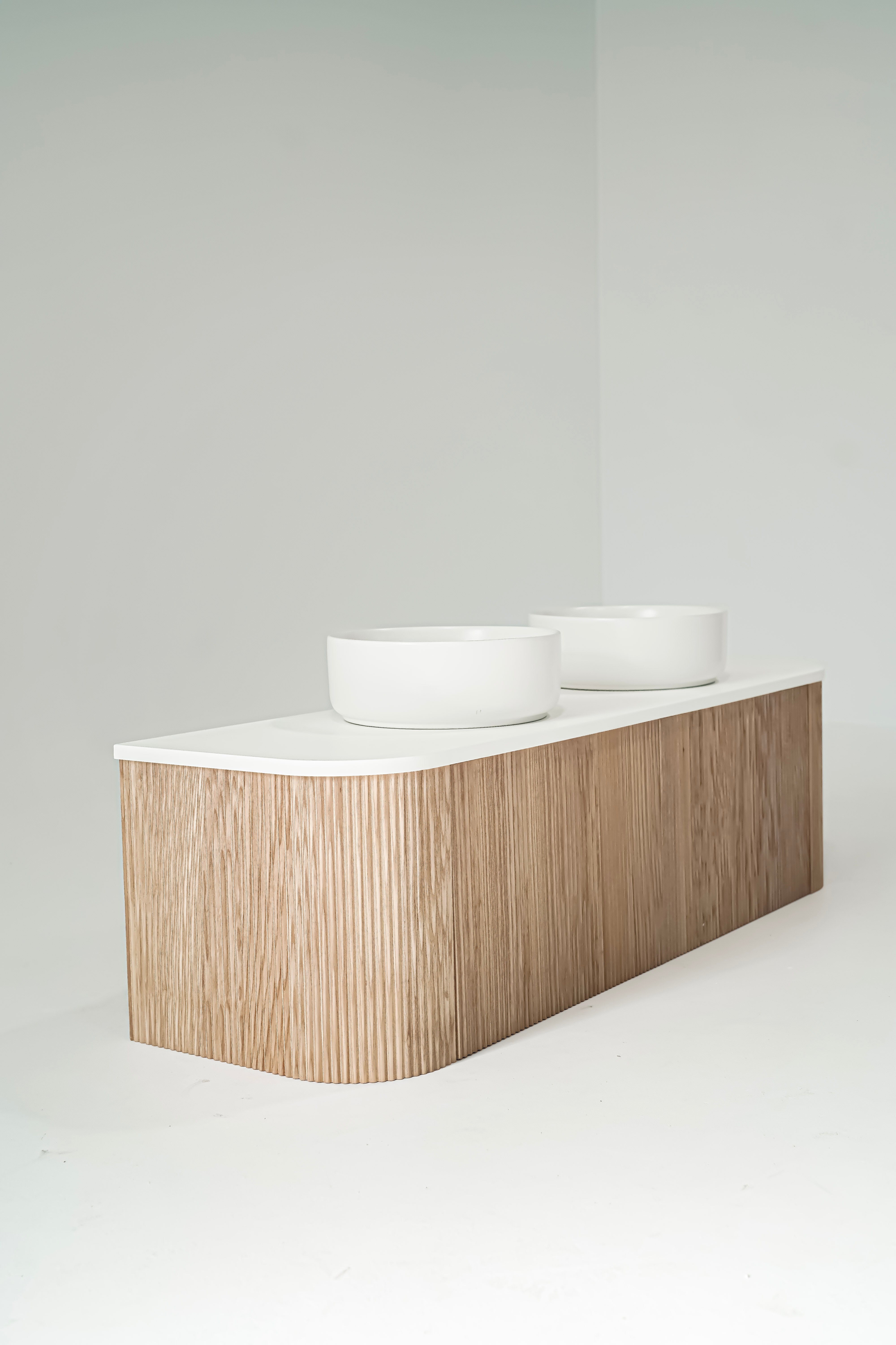 1500mm Portofino Oak Flute Vanity Unit