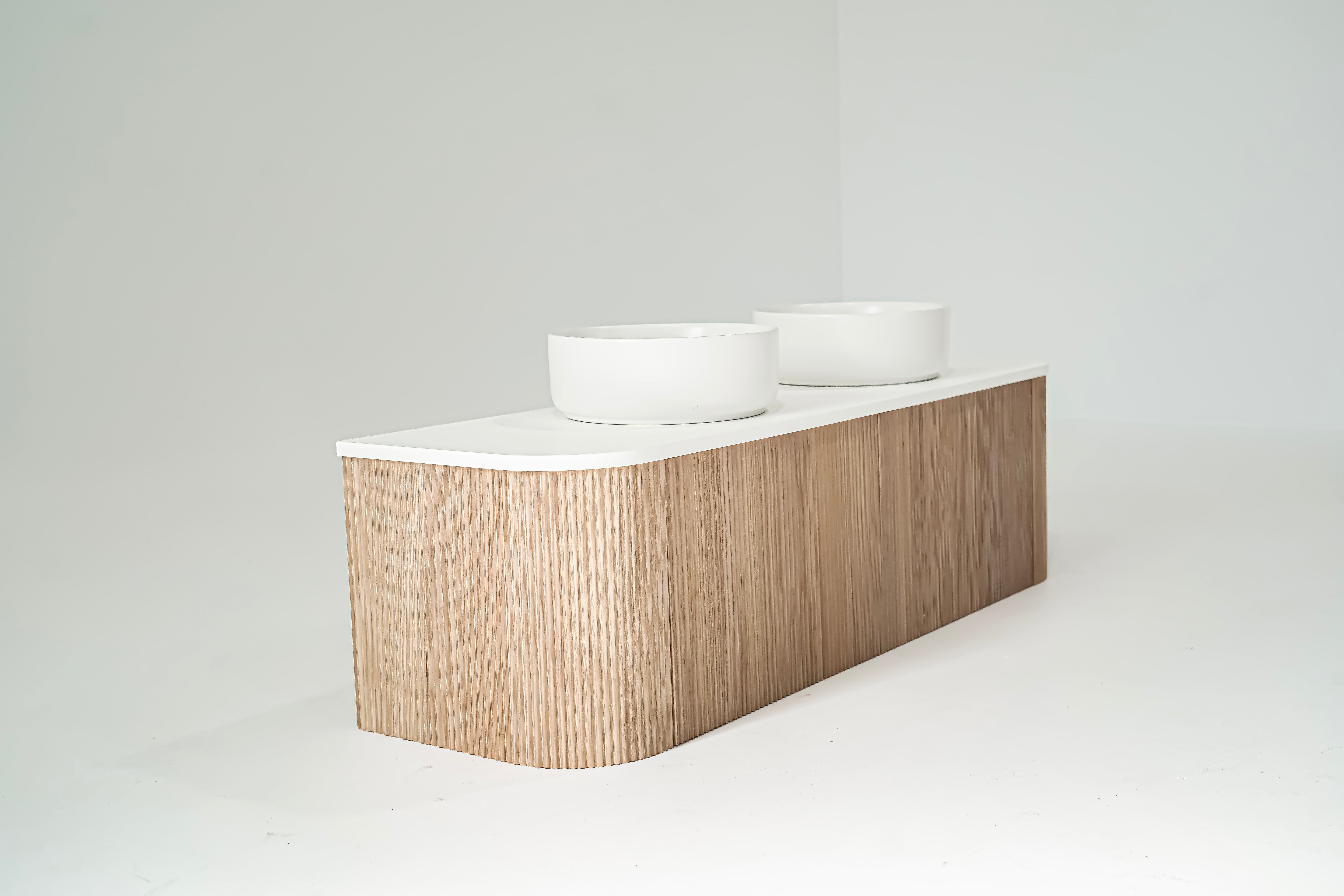 1500mm Portofino Oak Flute Vanity Unit
